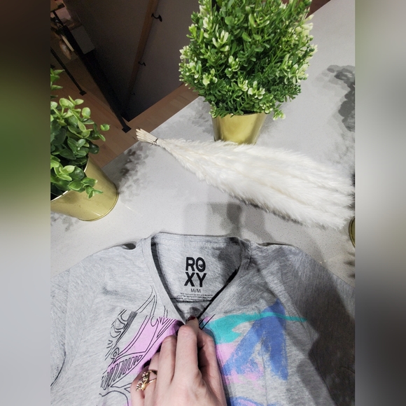 ROXY Très beau t-shirt à manches courtes svec logo de la marque - Picture 3 of 6